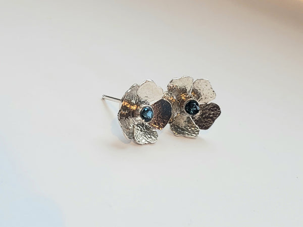 Textured Flower Post Earrings