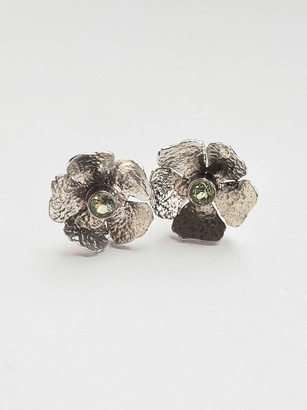 Textured Flower Post Earrings