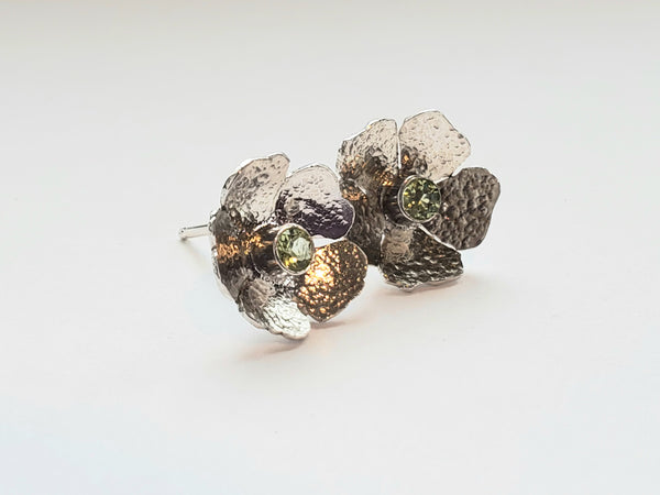 Textured Flower Post Earrings