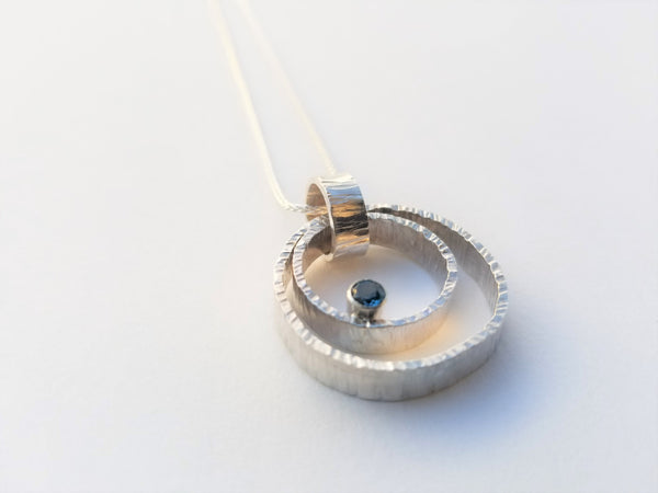 Orbit Necklace with London Blue Topaz